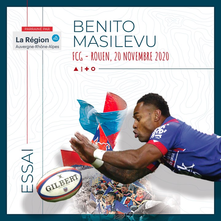 L'essai de Benito Masilevu contre Rouen, saison 2020-2021