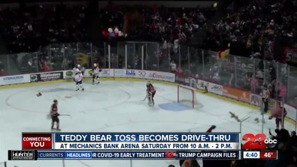 Bakersfield Condors Teddy Bear Toss will be a drive-thru outside Mechanics Bank Arena this year