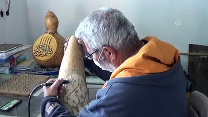 GAZİANTEP - Su kabağını işleyip hamam tası ve mataraya dönüştürüyor