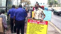Taxi Drivers' Protest in Front Parliament