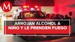 Niños prenden fuego a otro menor en Aguascalientes