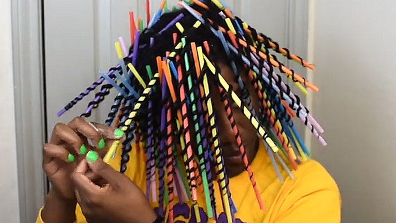 Use Straws To Create Heatless Ringlet Curls