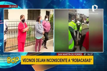 SMP: vecinos amenazan con matar delincuentes por falta de seguridad