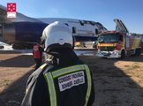 Una chispa, causa del incendio en un avión estacionado en el aeropuerto de Castellón