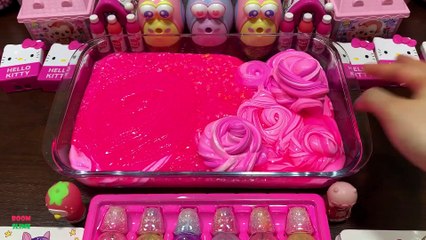 SPECIAL PINK PIPING BAGS - Mixing Makeup & Clay and MORE Into GLOSSY Slime ! Satisfying Slime # 1530