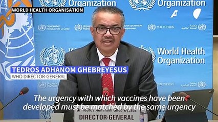 Poorest must not be trampled in vaccines stampede says WHO
