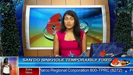 San Fernando sinkhole temporarily fixed