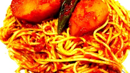 عمل المكرونه بالصلصه الحمراء بدون لحم سهلة وسريعة