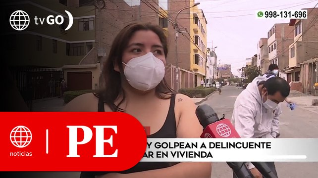Vecinos atrapan y golpean delincuente que intentó robar vivienda | Primera Edición