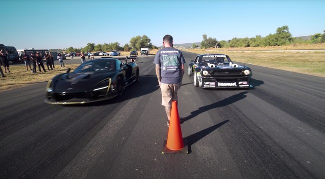 VÍDEO: los 1400 CV del Mustang Hoonicorn de Ken Block vs McLaren Senna Merlin de 800