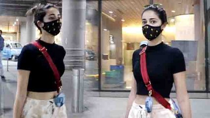 Ananya Pandey एयरपोर्ट पर दिखीं कुछ इस तरह; कहां चली Ananya ? | FilmiBeat