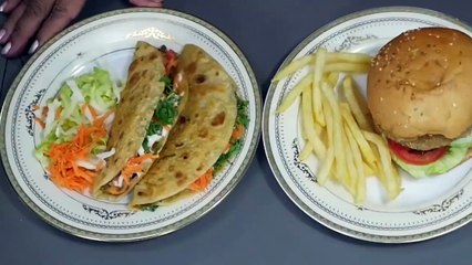 Bean Tacos, Bean Burger, Bean sandwich using Veg Mayonnaise