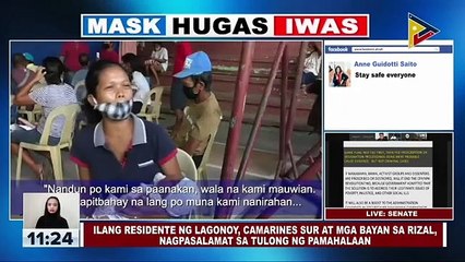 Ilang residente ng Lagonoy, Camarines Sur at mga bayan sa Rizal, nagpasalamat sa tulong ng pamahalaan  Para sa latest updates tungkol sa bagyong #UlyssesPH, i-follow lang ang aming official social media accounts:  FB: https://www.facebook.com/PTVph YouTub