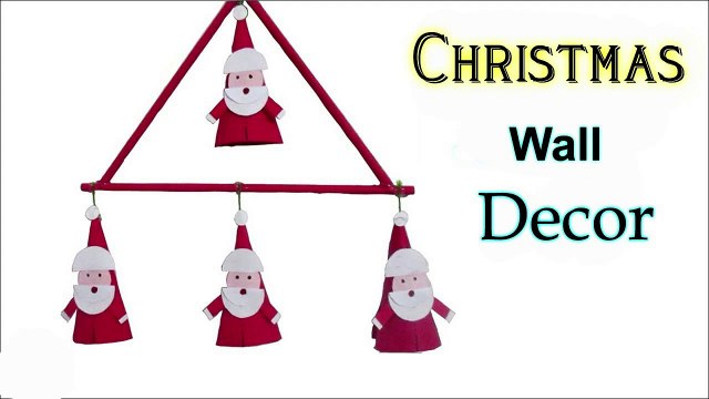 DIY Santa Claus Wall Hanging | Christmas Wall Decor Ideas | Christmas Paper Crafts | Paper Craft Ideas for Christmas Decorations 2020