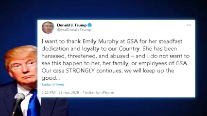 Trump levanta el bloqueo y autoriza la transferencia de poder a Biden