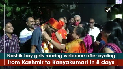 Nashik boy gets roaring welcome after cycling from Kashmir to Kanyakumari in eight days