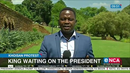 Khoisan King waiting on the president