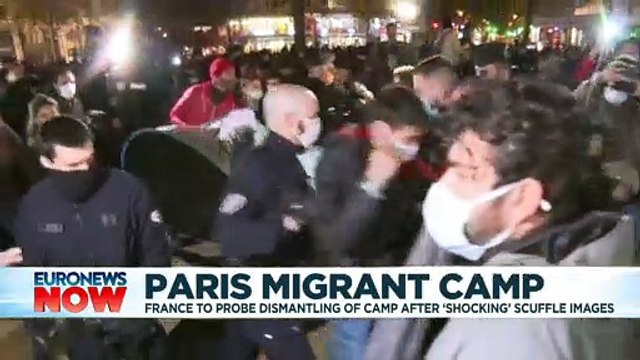 Police forcefully remove migrants from central Paris square in 'shocking' scene