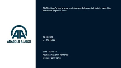SİVAS - Boş arazide yeni doğmuş bebek bulundu (3) - Güvenlik kamerası