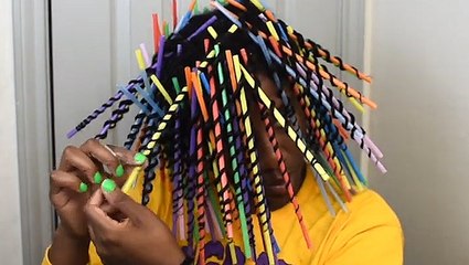 Use Straws To Create Heatless Ringlet Curls