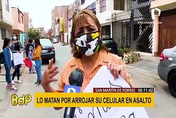 SMP: ladrones asesinan a joven padre por arrojar su celular para que no se lo roben