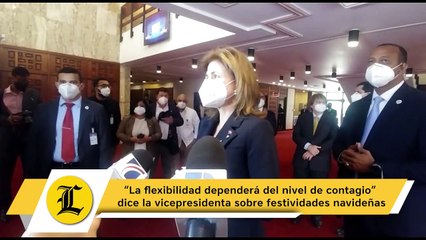 “La flexibilidad dependerá del nivel de contagio” dice la vicepresidenta sobre festividades navideñas