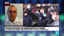 Évacuation de migrants à Paris