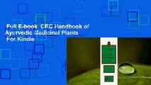 Full E-book  CRC Handbook of Ayurvedic Medicinal Plants  For Kindle