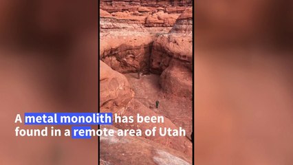 US crew finds metal monolith in remote area of Utah