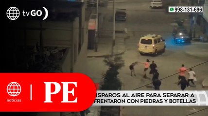Policía realizó disparos al aire para separar gresca de vecinos | Primera Edición