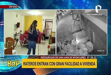 SJM: cámaras captan a ladrones ingresando a casa para robar