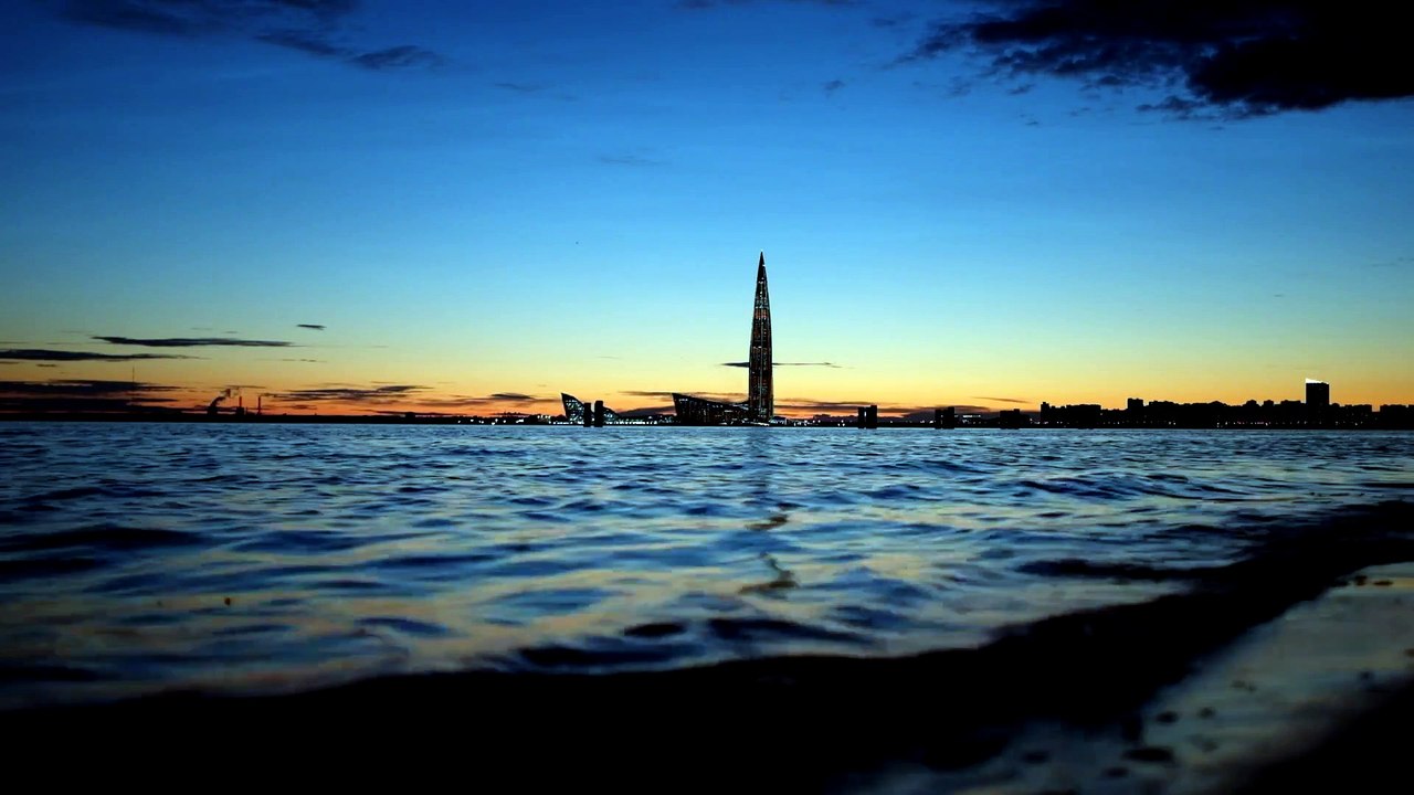Sea Water St Petersburgnatural beautiful royalty Free Stock no copyright video Free for commercial use dron dron aerial view
