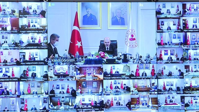ANKARA - İçişleri Bakanı Soylu, 81 ilin valisi ile telekonferans yöntemiyle görüştü