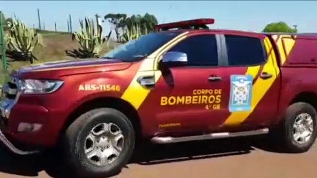 Homem sofre queda de quatro metros em empresa às margens da BR-467 e é socorrido pelos Bombeiros