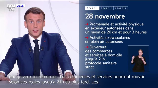 Emmanuel Macron: Tous les commerces pourront rouvrir dès le 28 novembre
