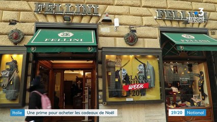 Italie : le gouvernement prévoit une prime pour les achats de Noël