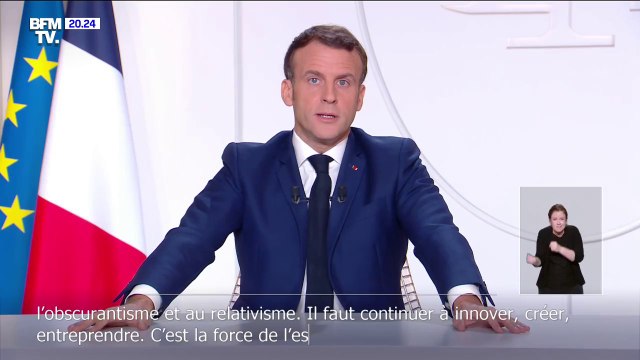 Emmanuel Macron appelle à ne jamais céder au complotisme, à l'obscurantisme