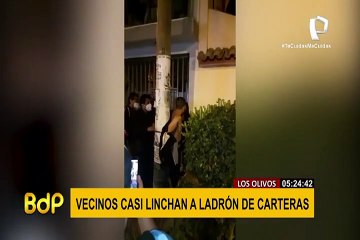 Los Olivos: vecinos casi linchan a presunto delincuente