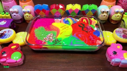 RAINBOW PINEAPPLE - Mixing RandomThings Into GLOSSY Slime ! Satisfying Slime Videos #1536