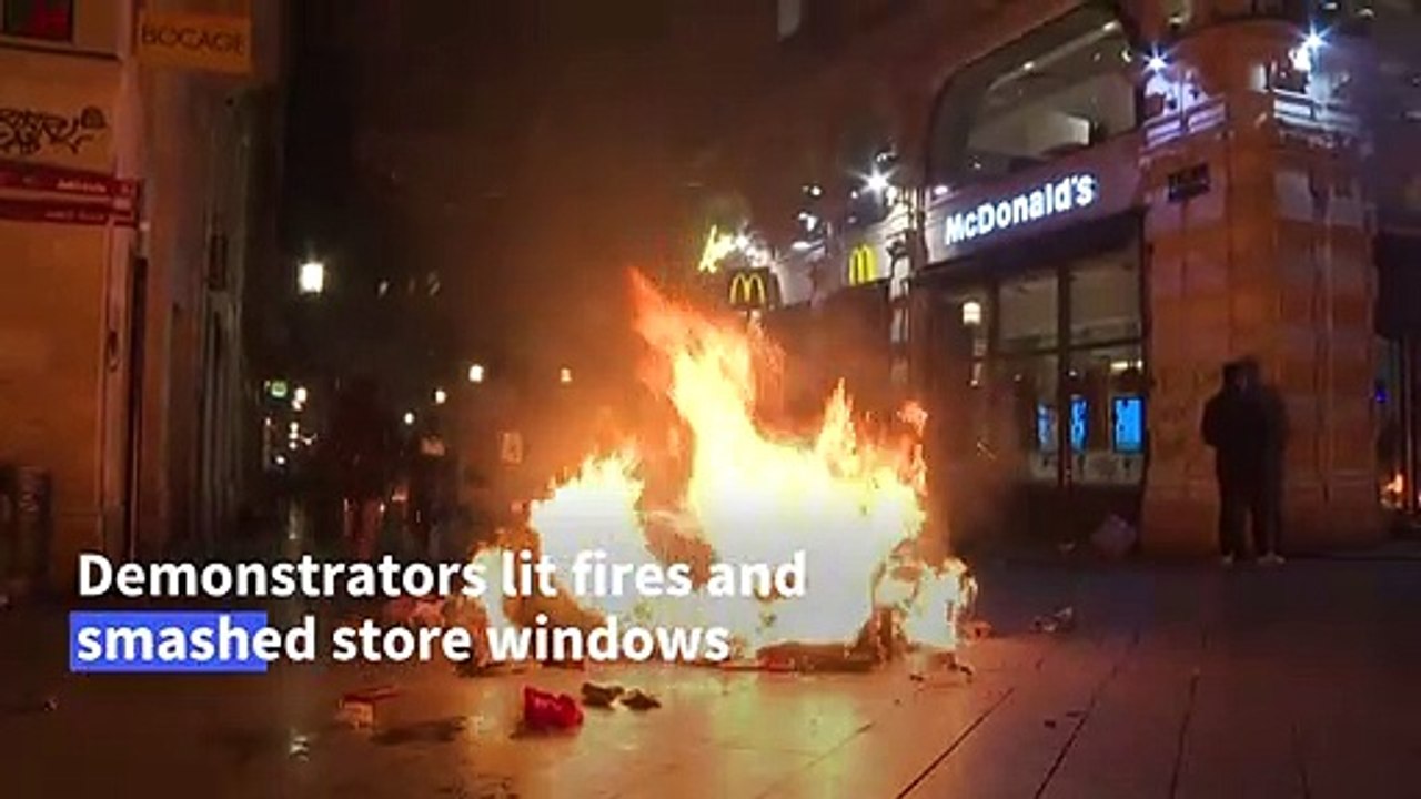 Clashes in Bordeaux after protest against new security law