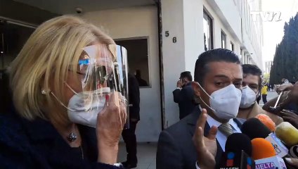 Laura Bozzo se presenta a la audiencia por la demanda que presentaron Gabriel Soto e Irina Baeva en su contra