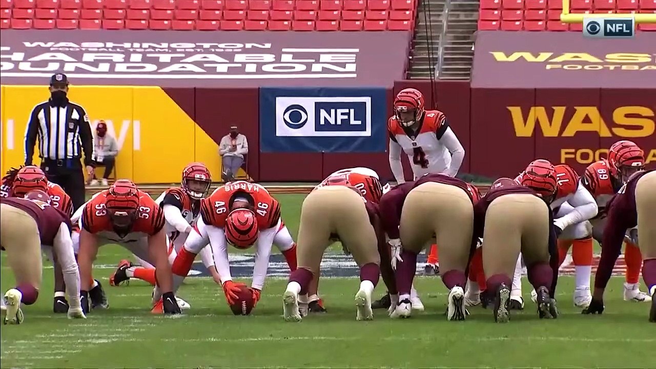 NFL 2020 Cincinnati Bengals vs Washington Team Full Game Week 11