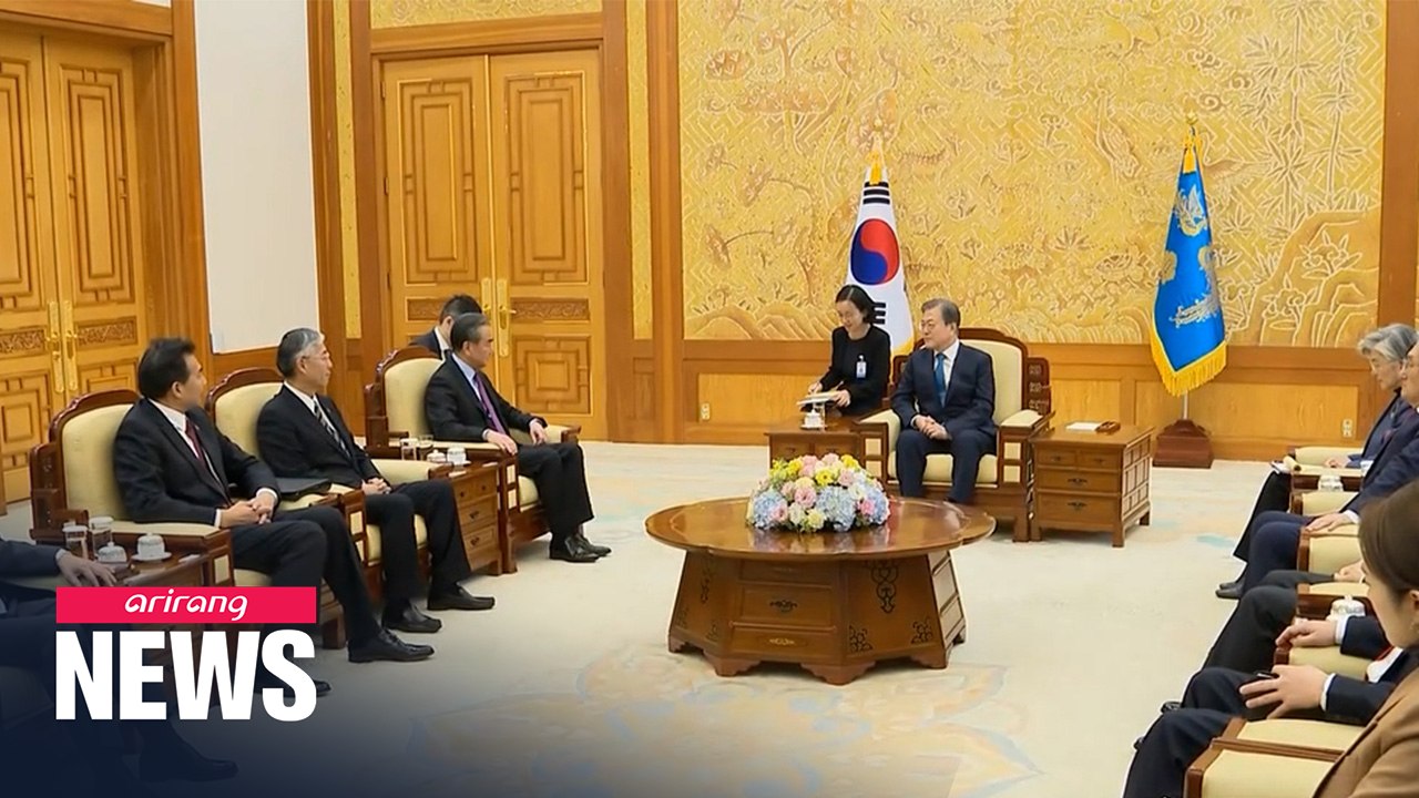 President Moon to meet Chinese FM Wang Yi on Thursday