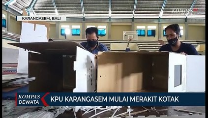 KPU Karangasem Mulai Merakit Kotak Suara PILKADA