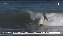 Sport : l'élite du surf français en stage à Tahiti