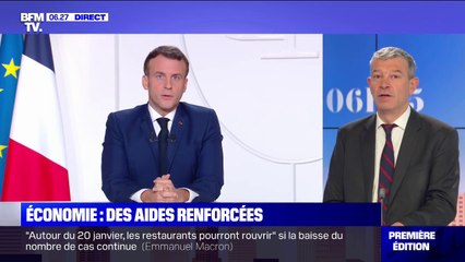 Download Video: Quelles sont les nouvelles aides annoncées Emmanuel Macron pour ceux qui restent fermés ?