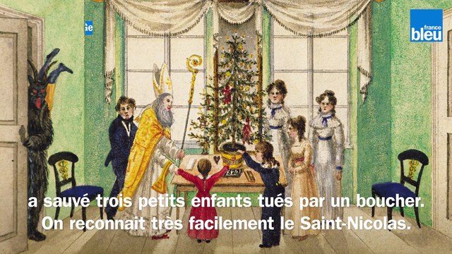 Saint-Nicolas récompense les enfants sages