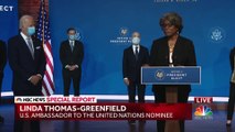 Biden's United Nations Ambassador Nominee Linda Thomas-Greenfield Delivers Remarks