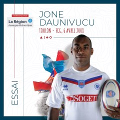 L'essai de Jone Daunivucu à Toulon, saison 2007-2008