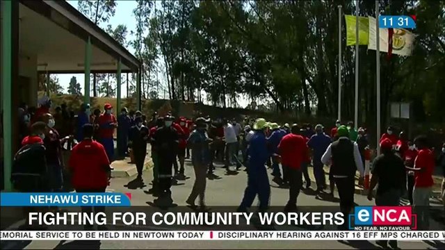 Nehawu protests for community health workers